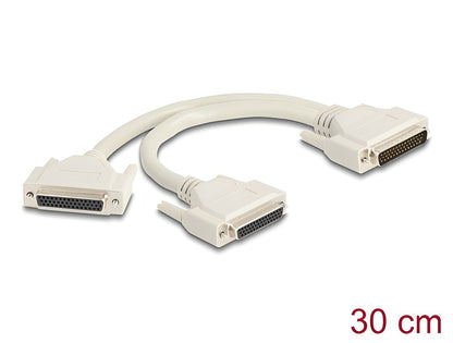 Delock Adapter Y-Cable Splitter D-Sub HD 44 pin male to 2 x D-Sub HD 44 pin female with screws 30 cm - delock.israel