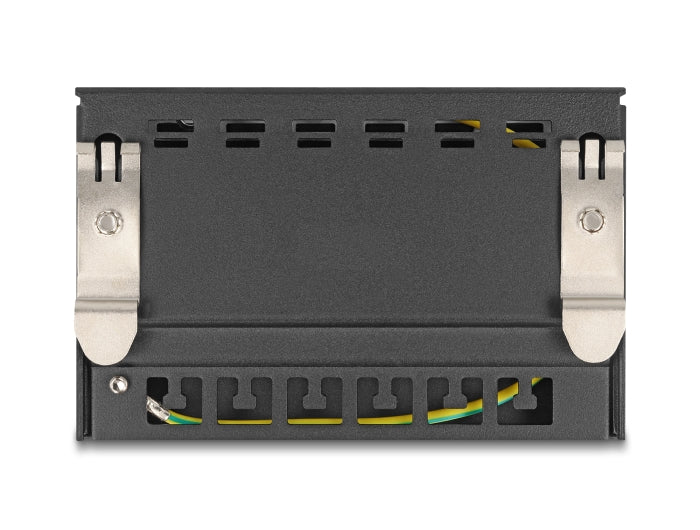 פאץ' פאנל ריק מבית Delock גרמניה מתאים להתקנת מודולי Keystone RJ45 בדרך קלה