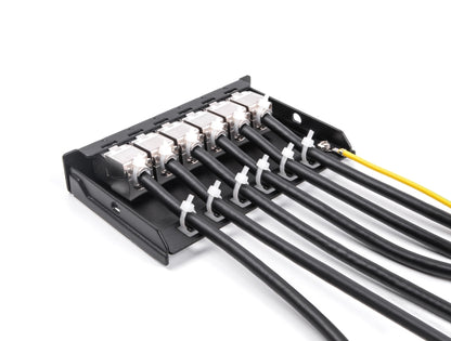 פאץ' פאנל ריק מבית Delock גרמניה מתאים להתקנת מודולי Keystone RJ45 בדרך קלה