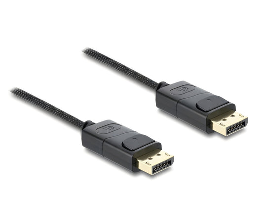 כבל קואקסיאלי DisplayPort 1.4 8K מבית Delock גרמניה מיועד לחיבור התקנים עם ממשק DisplayPort כגון מסכים או טלוויזיות, למחשב או למחשב נייד