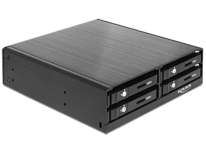 מגירה נשלפת 5.25″ עבור 4 כוננים 2.5″SATA HDD/SSD - delock.israel