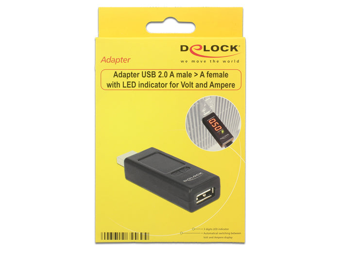 טסטר USB-A 2.0 LED לבדיקת מתח - delock.israel