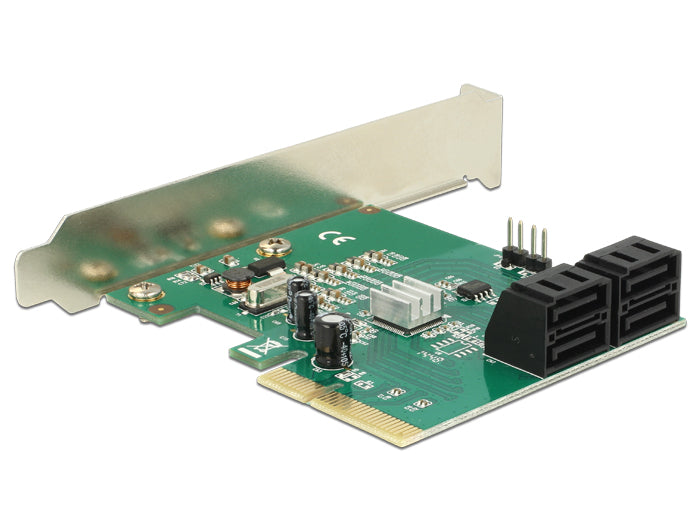כרטיס SATA PCI-E עם 4 יציאות SATA 6 Gb/s תומך RAID - delock.israel