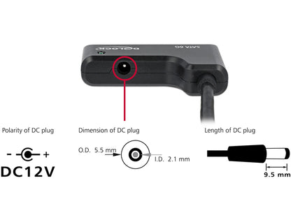 ממיר USB-C 3.1 Gen 2 לחיבור SATA 6 Gbps - delock.israel