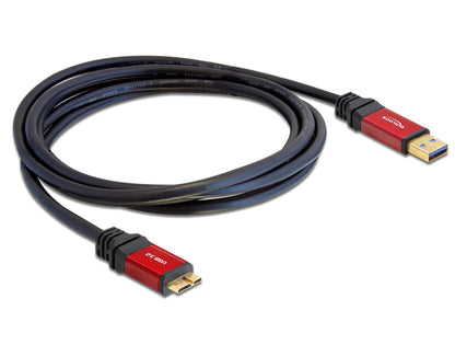 כבל USB 3.0 5Gbps Red metal תקע USB Micro-B לתקע USB-A - delock.israel