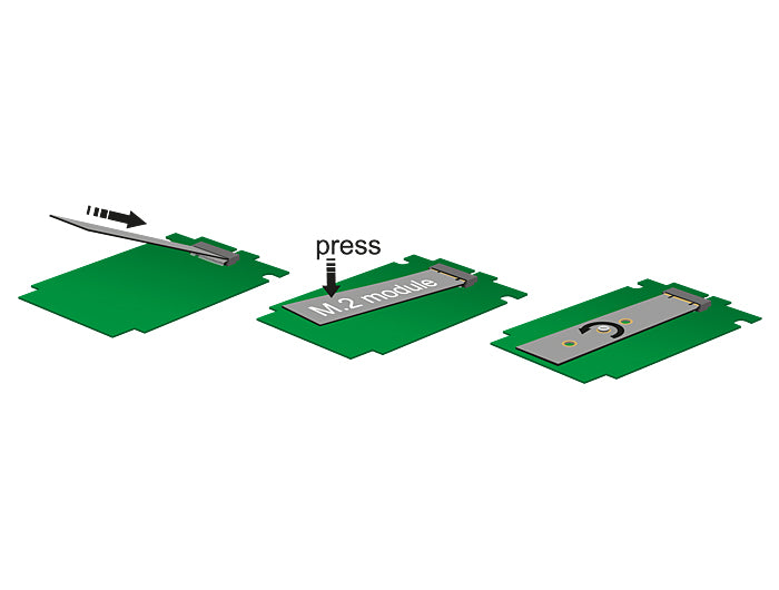 כרטיס PCI-E עבור 2 כונני דיסקים M.2 SATA Key B 110mm - delock.israel