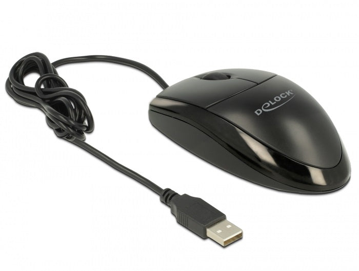 עכבר אופטי שקט USB עם 3 לחצנים - delock.israel