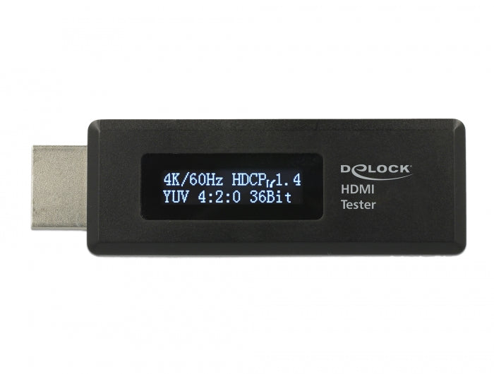 טסטר HDMI 4K עם תצוגת OLED בודק מידה EDID - delock.israel