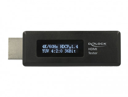 טסטר HDMI 4K עם תצוגת OLED בודק מידה EDID - delock.israel