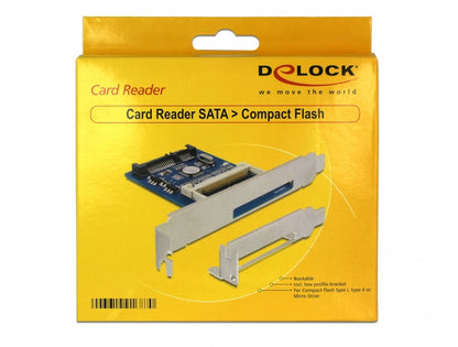 קורא כרטיסים SATA / PC לזיכרונות Compact Flash - delock.israel