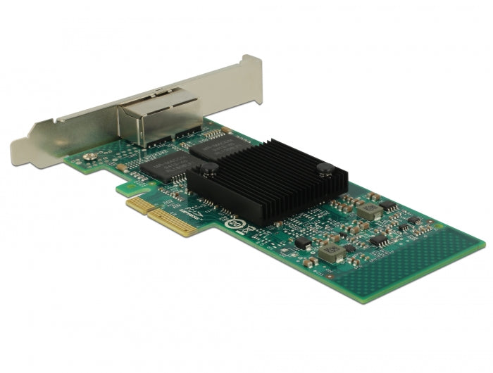כרטיס רשת קווי PCI-E x4 Gigabit Low profile עם 2 יציאות RJ45 צ'יפ אינטל i350 - delock.israel