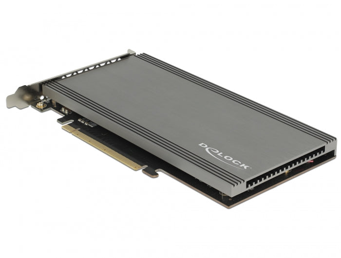 כרטיס PCI-E x16 עם מאוורר קירור עבור 2 כוננים M.2 NVMe - delock.israel