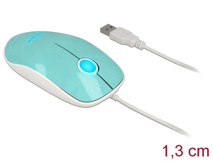 עכבר אופטי USB LED עם 3 לחצנים - delock.israel