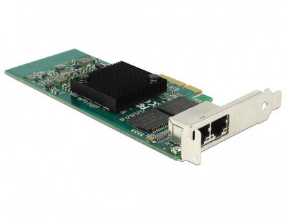 כרטיס רשת קווי PCI-E x4 Gigabit Low profile עם 2 יציאות RJ45 צ'יפ אינטל i350 - delock.israel