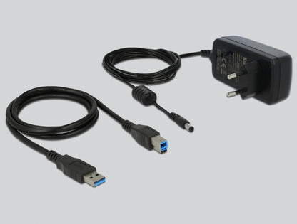 תחנת עגינה USB 3.0 גוף מתכת עבור 2 כונני SATA HDD/SSD 2.5″/ 3.5″ עם פונקציית שכפול - delock.israel