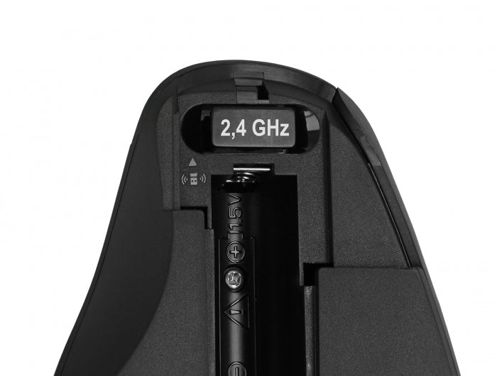 עכבר ארגונומי אלחוטי USB-A 2.4 GHz עם 3 לחצנים - delock.israel