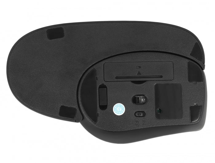 עכבר ארגונומי אלחוטי USB-A 2.4 GHz עבור יד ימין כולל משענת כף יד - delock.israel