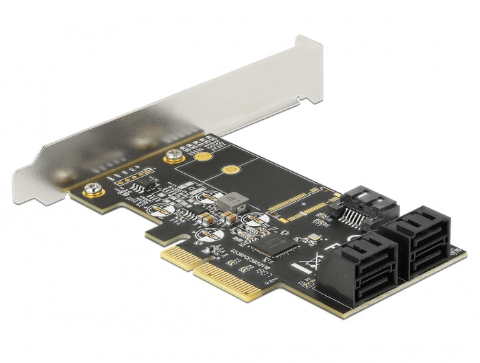 כרטיס SATA PCI-E x4 Low Profile עם 5 יציאות SATA 6 Gb/s - delock.israel