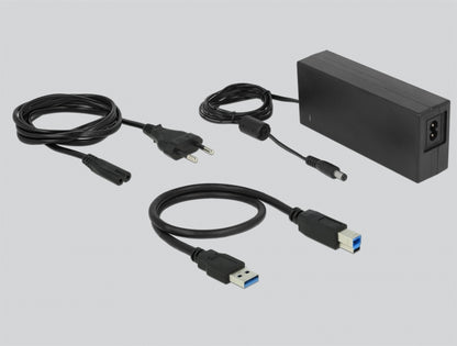 תחנת עגינה eSATA/USB 5Gbps עבור 4 כונני SATA HDD/SSD 2.5″/ 3.5″ עם פונקציית שכפול - delock.israel