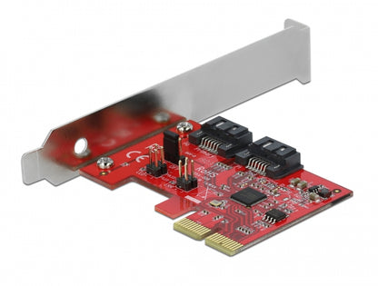 כרטיס SATA PCI-E x1 עם 2 יציאות SATA 6 Gb/s תומך RAID 1 Mirroring existing data - delock.israel