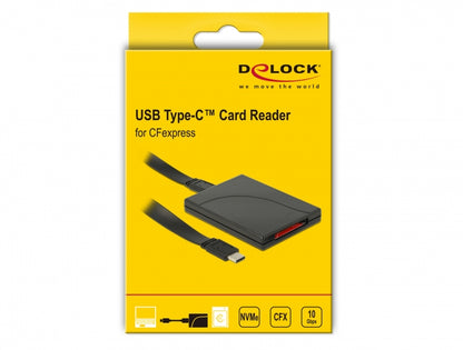 קורא כרטיסים USB-C 3.2 עבור כרטיסי זיכרון CFexpress - delock.israel