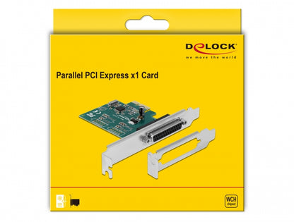 כרטיס PCIe x1 Parallel IEEE1284 Low profile עם יציאת DB25 - delock.israel