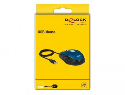 עכבר אופטי USB עם 5 לחצנים - delock.israel