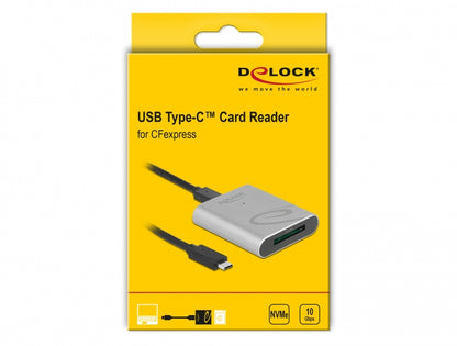 קורא כרטיסים USB-C עבור כרטיסי זיכרון CFexpress - delock.israel