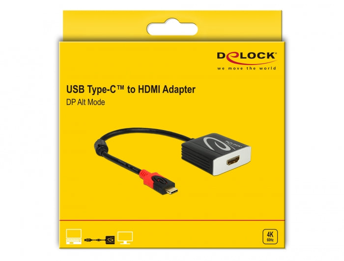 מתאם תצוגה USB-C לחיבור מסך HDMI 4K תומך 60 הרץ - delock.israel