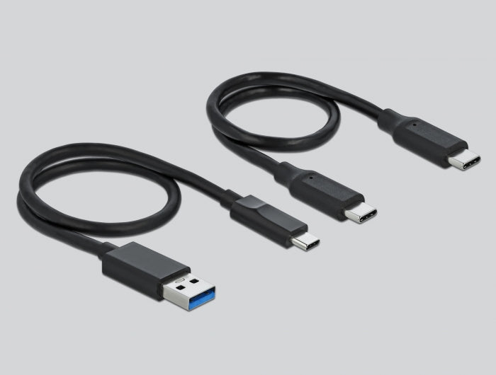 מפצל USB-C 3.2 Gen 1 5Gbps עם 2 יציאות USB-A/C וקורא כרטיסים - delock.israel