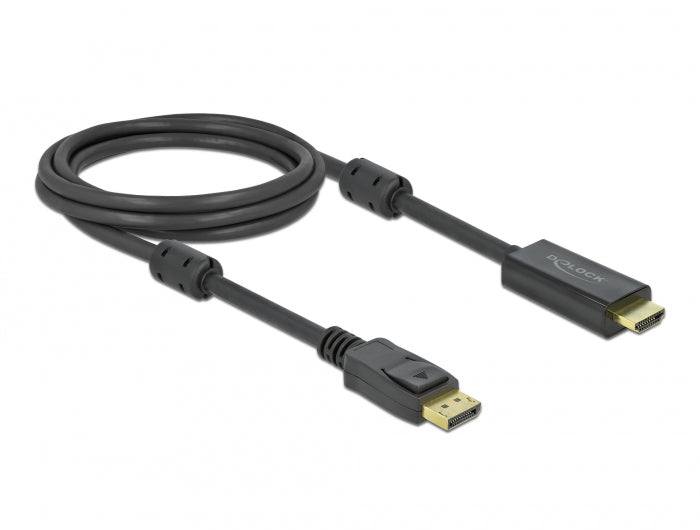 כבל DisplayPort 1.2 4K אקטיבי לחיבור מסך HDMI ז/ז תומך 60 הרץ - delock.israel