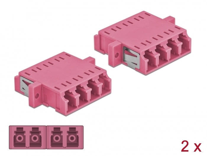 מתאם אופטי לפאנל LC Quad OM4 מולטי מוד נ/נ - delock.israel