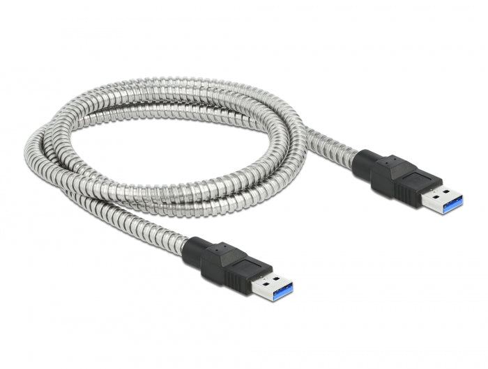 כבל USB-A 3.2 Gen 1 5Gbps תעשייתי מצופה מתכת ז/ז - delock.israel