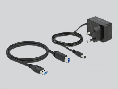 מפצל USB 3.2 5Gbps אקטיבי עם 4 יציאות USB-A + שקע טעינה USB 5 V / 2.4 A - delock.israel