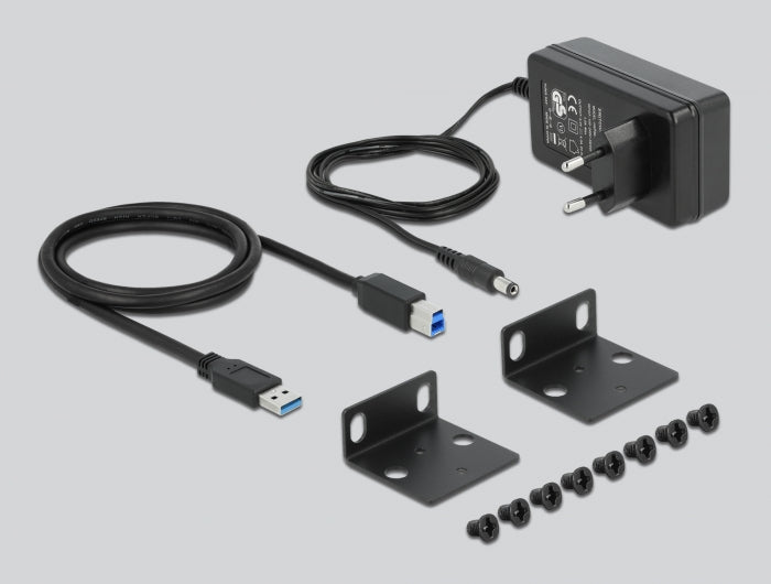  מפצל תעשייתי 10″ USB 3.2 5Gbps אקטיבי עם 10 יציאות USB-A - delock.israel