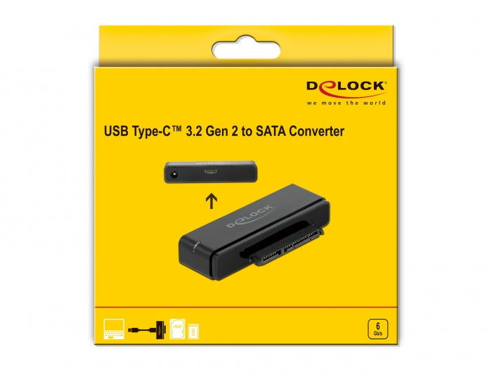 ממיר USB-C 3.2 Gen 2 לחיבור SATA 6 Gbps - delock.israel