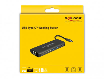 תחנת עגינה USB-C למחשב נייד עם חיבור למסכך HDMI 4K - delock.israel