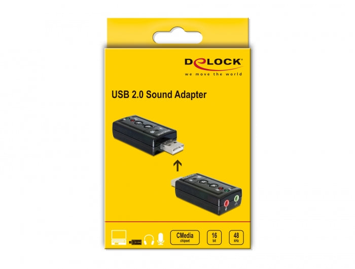 כרטיס קול USB 7.1 עם שליטה בווליום - delock.israel