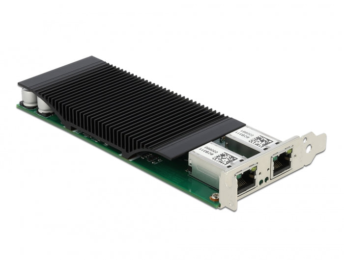 כרטיס רשת קווי PCIe x4 Gigabit Low profile עם 2 יציאות +RJ45 PoE צ'יפ אינטל i350 - delock.israel