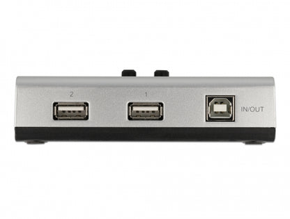 מיתוג מכני USB 2.0 דו - כיווני עם 2 יציאות USB-A - delock.israel