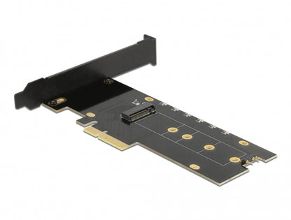 כרטיס PCI-E x4 RGB LED illumination Low Profile עם גוף קירור עבור כונן M.2 NVMe - delock.israel