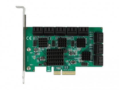 כרטיס SATA PCI-E x4 עם 16 יציאות SATA 6 Gb/s - delock.israel
