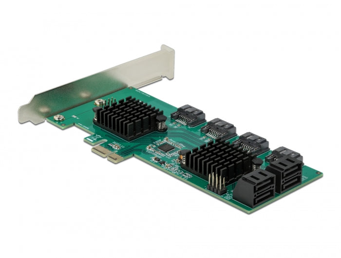 כרטיס SATA PCI-E x1 Low Profile עם 8 יציאות SATA 6 Gb/s - delock.israel