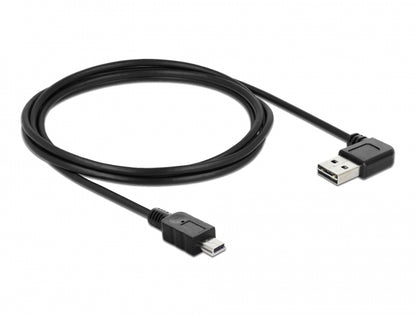 כבל מיני EASY-USB 2.0 תקע Mini-B לתקע USB-A דו כיווני בזווית 90° - delock.israel