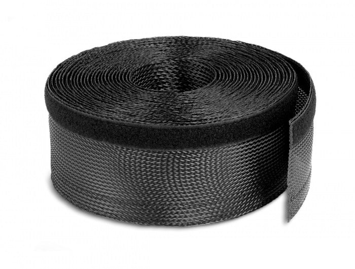 שרוול גמיש עם סגירה מהודקת להגנת כבלים עמיד בטמפרטורה 40°C- עד 125°C צבע שחור - delock.israel