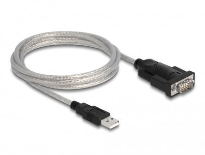 ממיר USB לתקע DB9 Serial RS-232 כולל מתאם DB25 צ'יפ FTDI FT232RL אורך 1.8 מטר - delock.israel