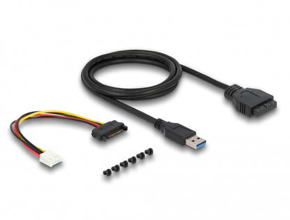 פאנל קדמי 3.5″ USB 3.2 5Gbps למארז מחשב עם 4 יציאות USB-A דגם D64166 - delock.israel