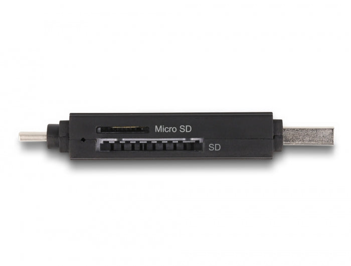 קורא כרטיסים USB-C/A 3.2 Gen 1 לכרטיסי זיכרון SD / Micro SD - delock.israel