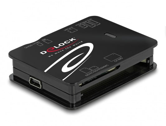 קורא כרטיסים USB 2.0 לכרטיסי זיכרון CF / SD / Micro SD / MS / M2 / xD - delock.israel