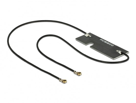 אנטנה כפולה WLAN 802.11 ac/a/h/b/g/n 3 - 5 dBi פנימית PCB בהדבקה עצמית מחברים MHF® 4L plug - delock.israel